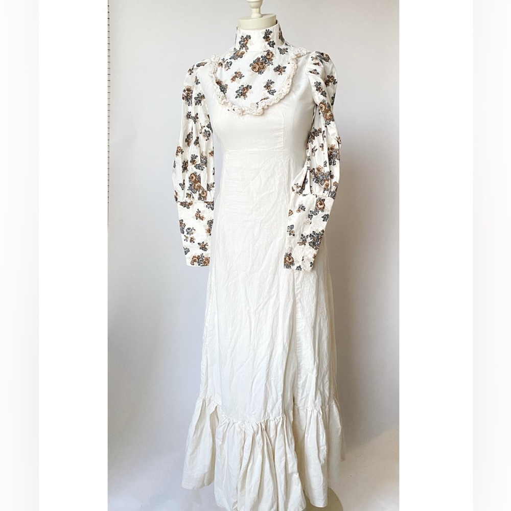 vintage floral cottagecore dress